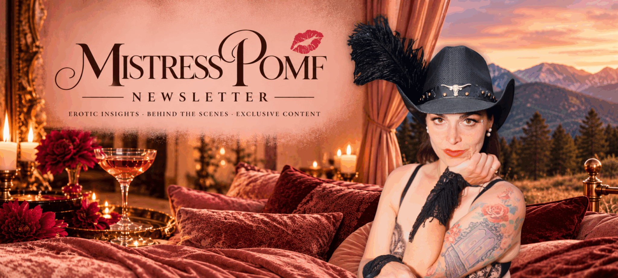 Denver Dominatrix Mistress Pomf Newsletter Header
